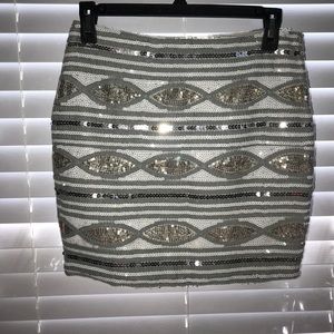 Sequined mini skirt